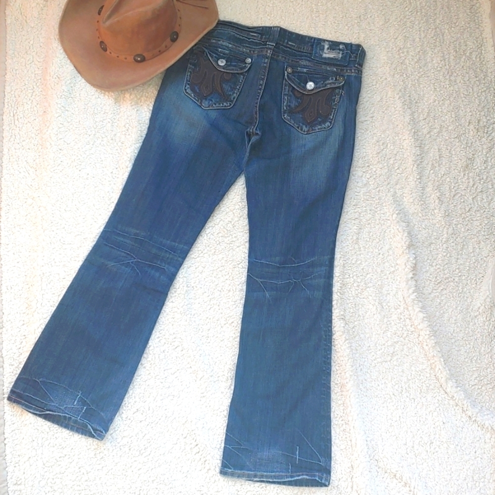 MEK Denim Singapore Distressed Bootcut Jeans